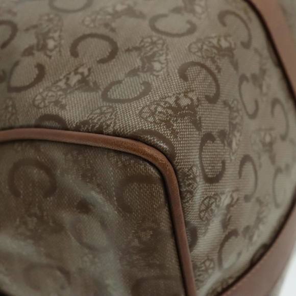 CELINE C Macadam Canvas Hand Bag PVC Leather Beige Auth 90593 - Picture 15 of 16